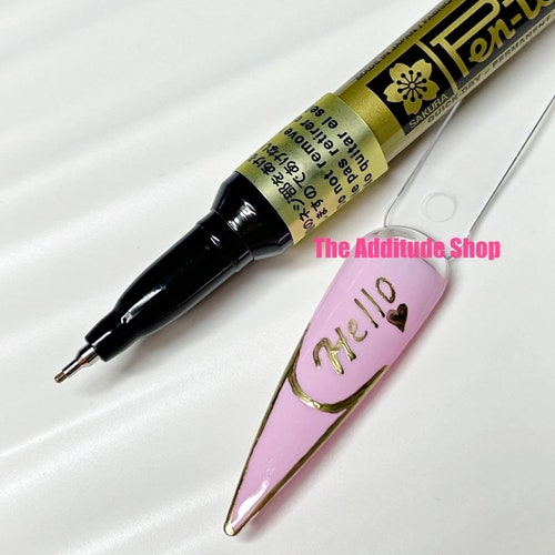 Gold Gel Drawing Pen Nail Art Etsy
