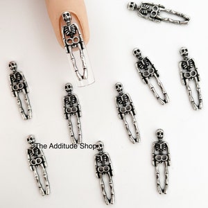 10 pcs skeleton Halloween nail charms