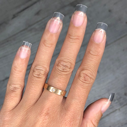 Box and 550 Pieces XL Ccurve Square Half Cover Nail Tips Etsy