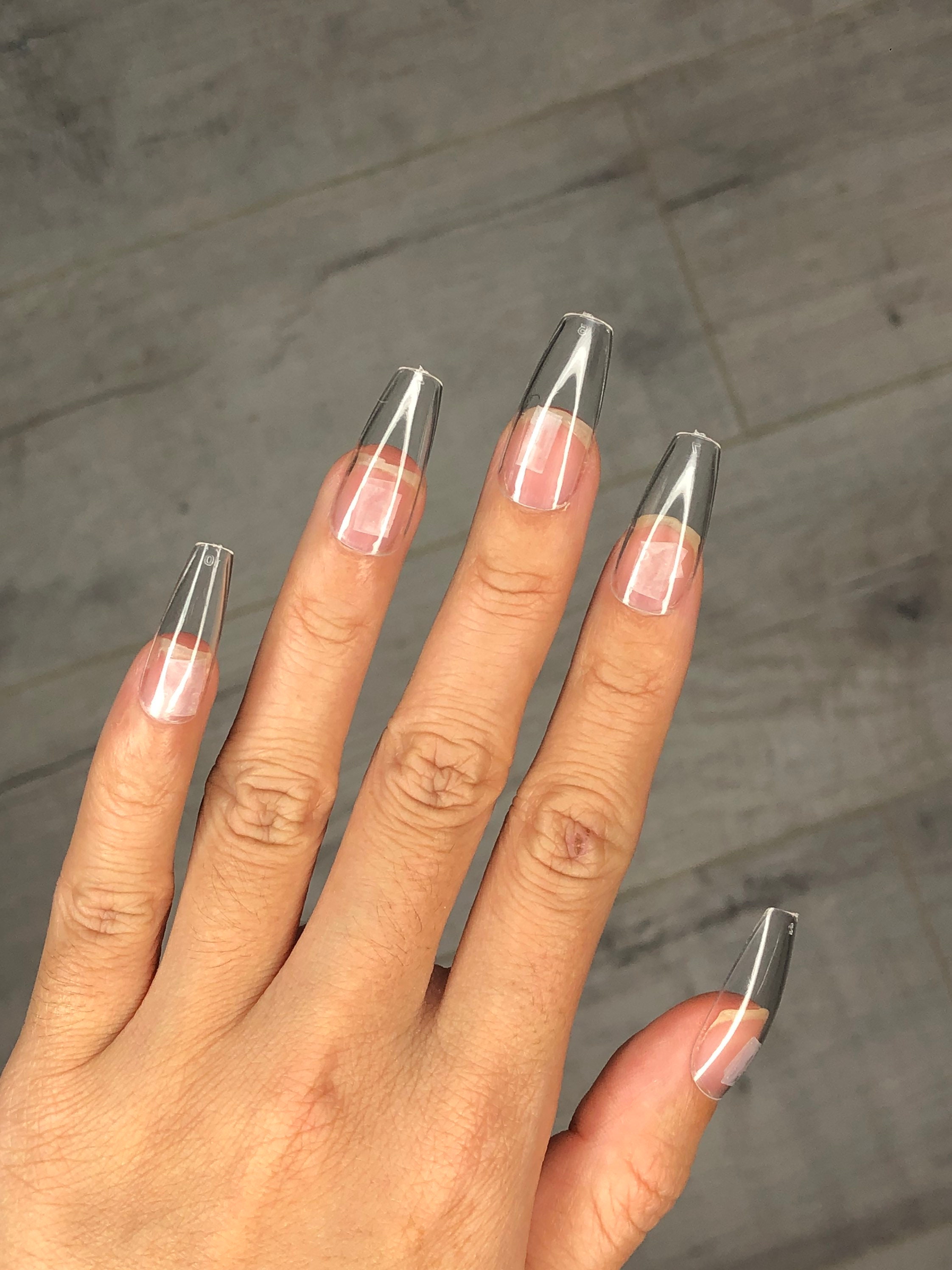 500 Pieces Medium Length Coffin Full Coverage Nail Tips Etsy UK