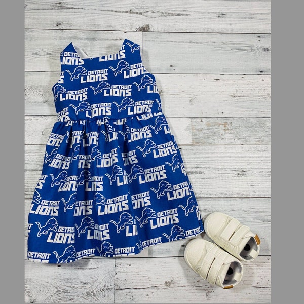 Detroit Lions Football Fan Baby Infant Dress or Headband