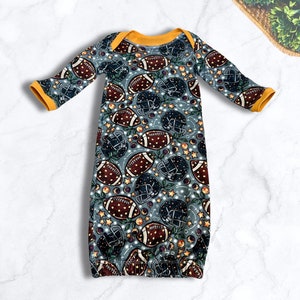 Football Fan Baby Infant Sleep Gown with Elastic Opening Bottom, Hand Covers, Sleeping Bag, Sleep Sack