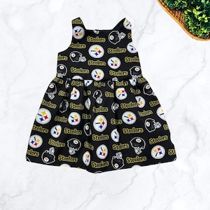 Pittsburgh Steelers Football Fan Baby Infant Dress or Headband