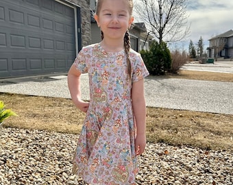 Lovely Lilac Blue Heeler Bingo Twirl Dress | Cottagecore-inspired | Charming and Whimsical | Perfect for Play and Photos