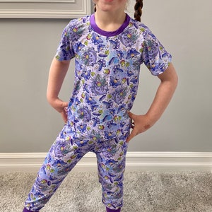 Bamboo Sleepwear Mystical Mushroom Adorable Girls Pajama Set, Soft and Cozy Sleepwear, Toddler Nightwear, Kids PJs, Cute Loungewear