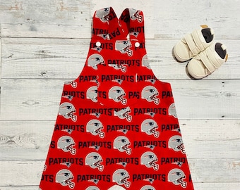 New England Patriots Football Baby Infant Toddler Overalls Romper