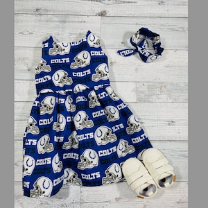 Indianapolis Colts Football Fan Baby Säugling Kleid oder Stirnband