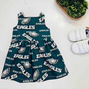 Philadelphia Eagles Football Fan Baby Infant Dress or Headband image 1