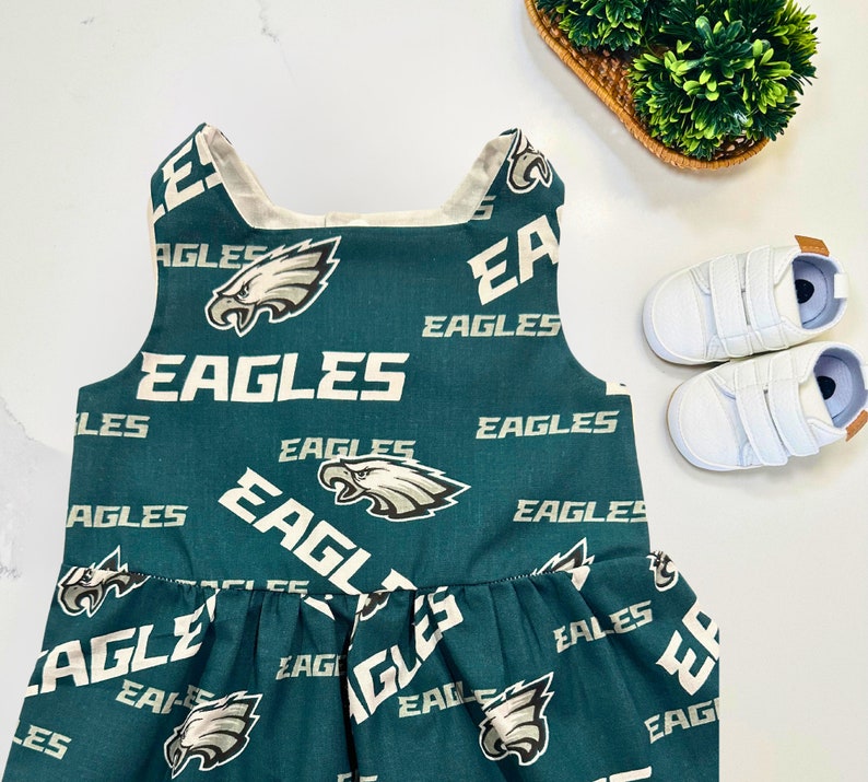 Philadelphia Eagles Football Fan Baby Infant Dress or Headband image 6