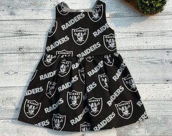 Las Vegas Raiders Football Fan Baby Infant Dress  or Headband