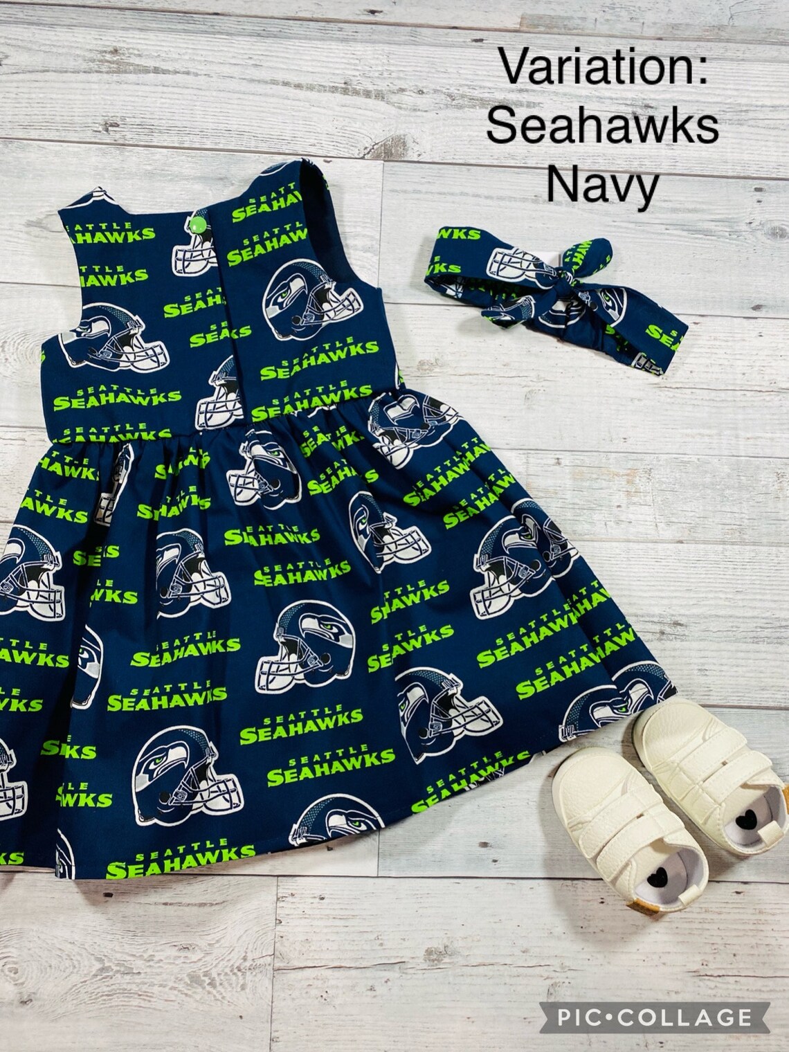 Seattle Seahawks Football Fan Baby Infant Dress or Headband - Etsy