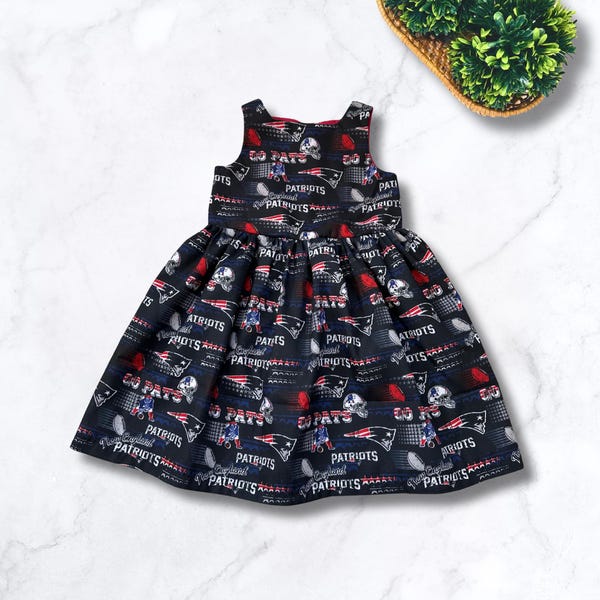 New England Patriots Football Fan Baby Infant Dress or Headband
