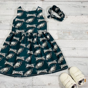 Philadelphia Eagles Football Fan Baby Infant Dress or Headband image 3