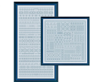 Blackwork Bands & Boxes - Embroidery Sampler Pattern