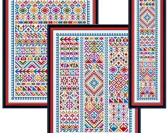 Anatolian Bands - Cross Stitch Sampler Pattern