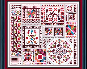Collage Palestino - Patrón de Punto de Cruz