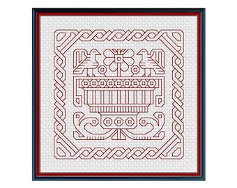 Italian Blackwork Square - Embroidery Pattern