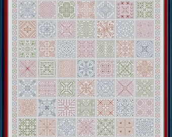 Heritage Blackwork Motifs - Embroidery Sampler Pattern
