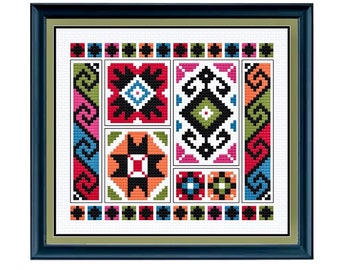 Afghan Mini Sampler - Cross Stitch Pattern