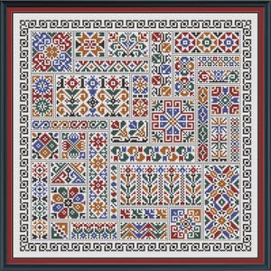 Kroatischer Sampler - Kreuzstichmuster