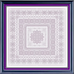 Interlaced Blackwork Square