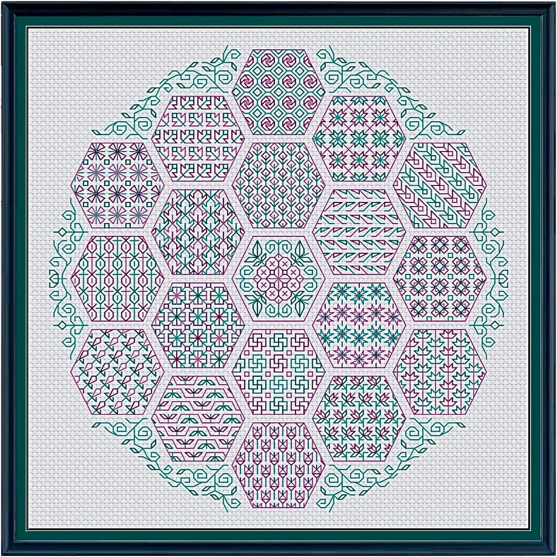 Blackwork Hexagons
