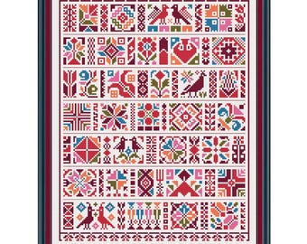 Levantine Band Sampler - Cross Stitch Pattern