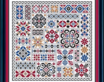 Norwegian Sampler - Cross Stitch Pattern