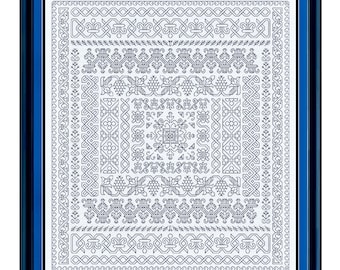 Portuguese Blackwork Sampler - Embroidery Pattern