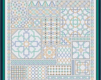 Alcázar Sampler - Blackwork Embroidery Pattern