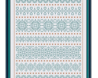 Blackwork Stars Band Sampler - Embroidery Pattern