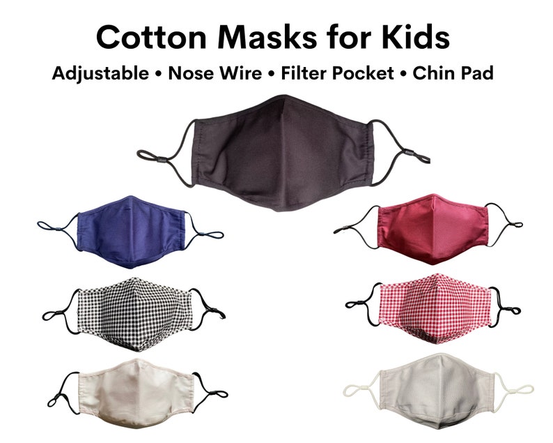 Kids Face Mask Black/navy Childrens Face Mask Cotton Kids Etsy UK