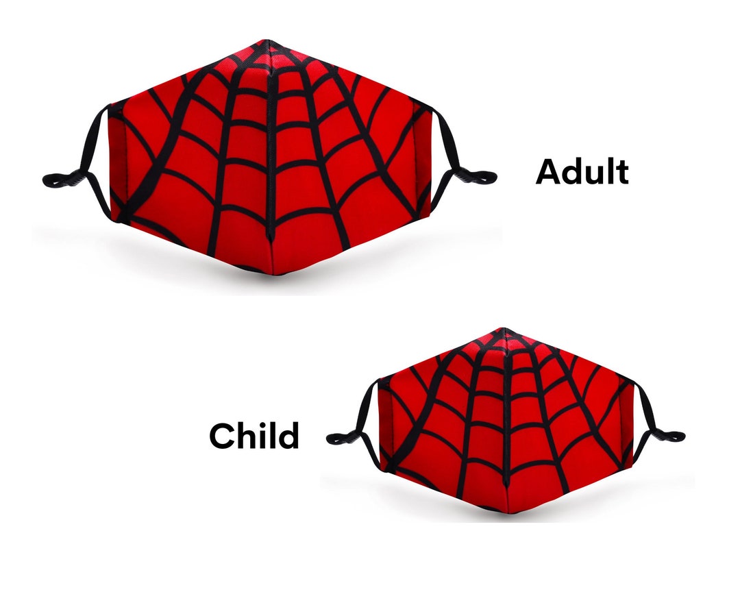 Spiderman Face Mask Designer Face Mask Adult Face Mask Etsy