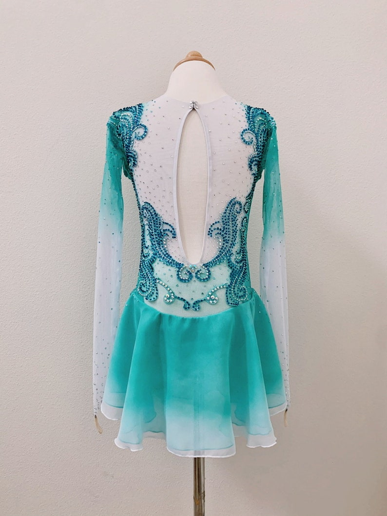 teal skating dress