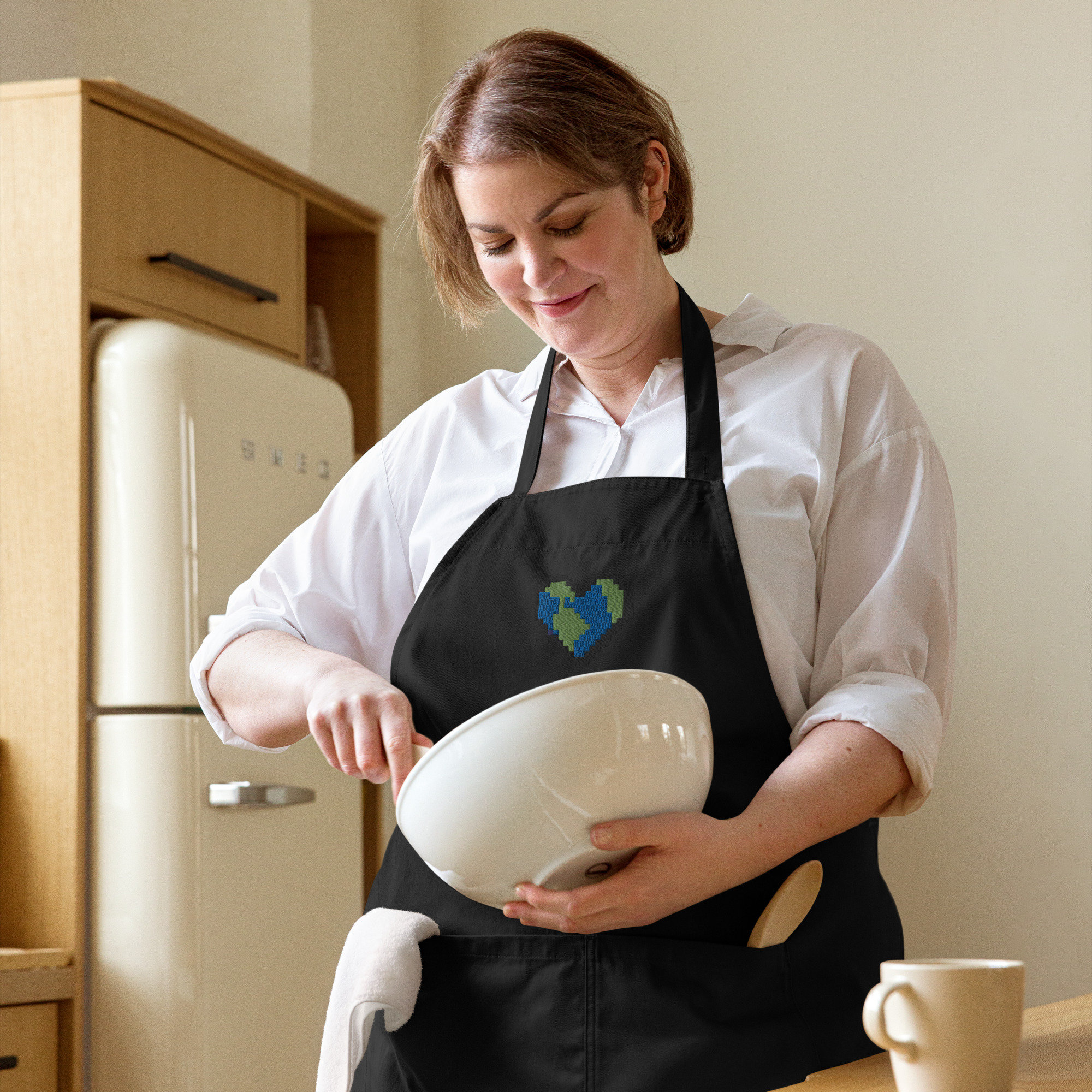 Heart Earth Apron, Eco-friendly Kitchen Wear, Sustainable Cooking ...