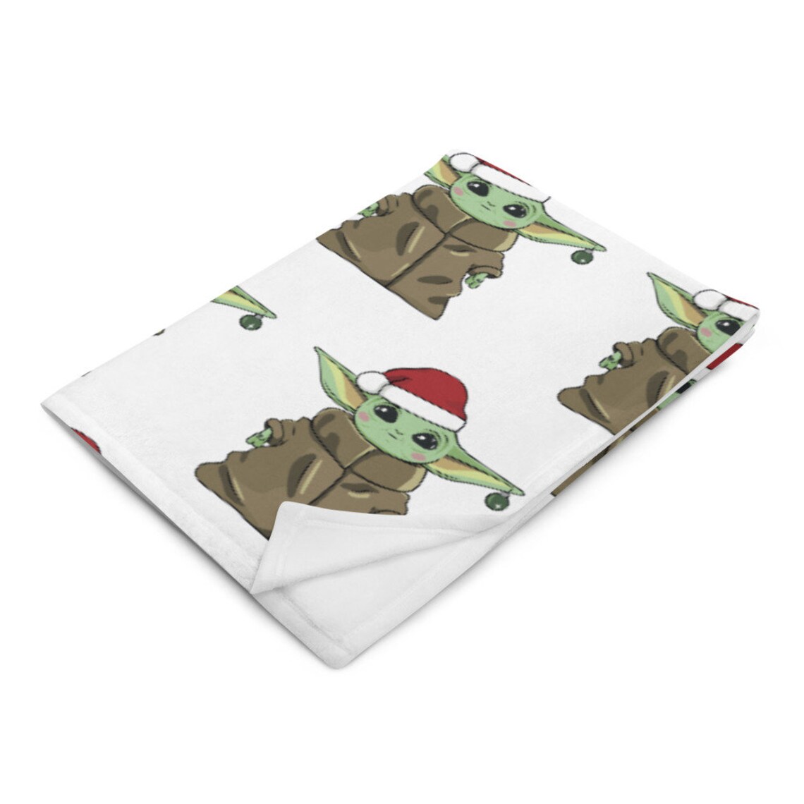 Baby Yoda Christmas Throw Blanket Etsy