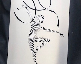 Ballet Dancer , Brushed Stainless Steel , Wall Art , Childs Room art, Inside Or Outside Art.