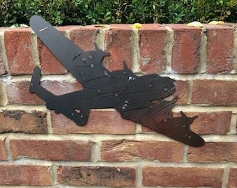 RAF Lancaster Bomber , Aircraft, War Plane ,  Army , Rusty Art, Remembrance