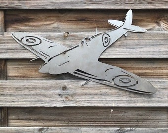 RAF WW2 Spitfire, Battle of Britain, Aircraft, War Art, Garden Art, Wall Art, Remembrance , Rusty Art