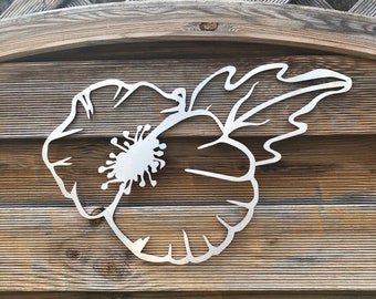 Poppy Flower, Remembrance Poppy, Garden Wall Art, Garden Feature Ideas, Unique Poppy Home décor Gift, Poppy Gift, Metal Poppy