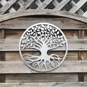 Tree of Life Wall Art in Brushed Stainless Steel, Tree Of Life, Metal Tree Of Life, Family Tree of Life