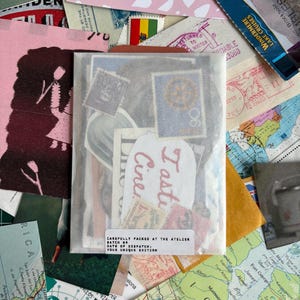 Mini kit de colagem faça você mesmo/pacote com 30 peças/recortes vintage/para zines/diário de sucata/pacote para scrapbook/objetos de papel/mídia mista/kit para zines