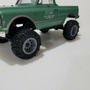 1/24 1.0 Large Silver Deep Dish Beadlock Wheels Axial SCX24 C10 JEEP B17 BETTY DEADBOLT