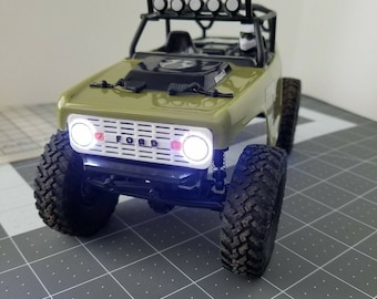 Axial Micro SCX24 Deadbolt LED Headlight Grille and Bumper Relocation Kit