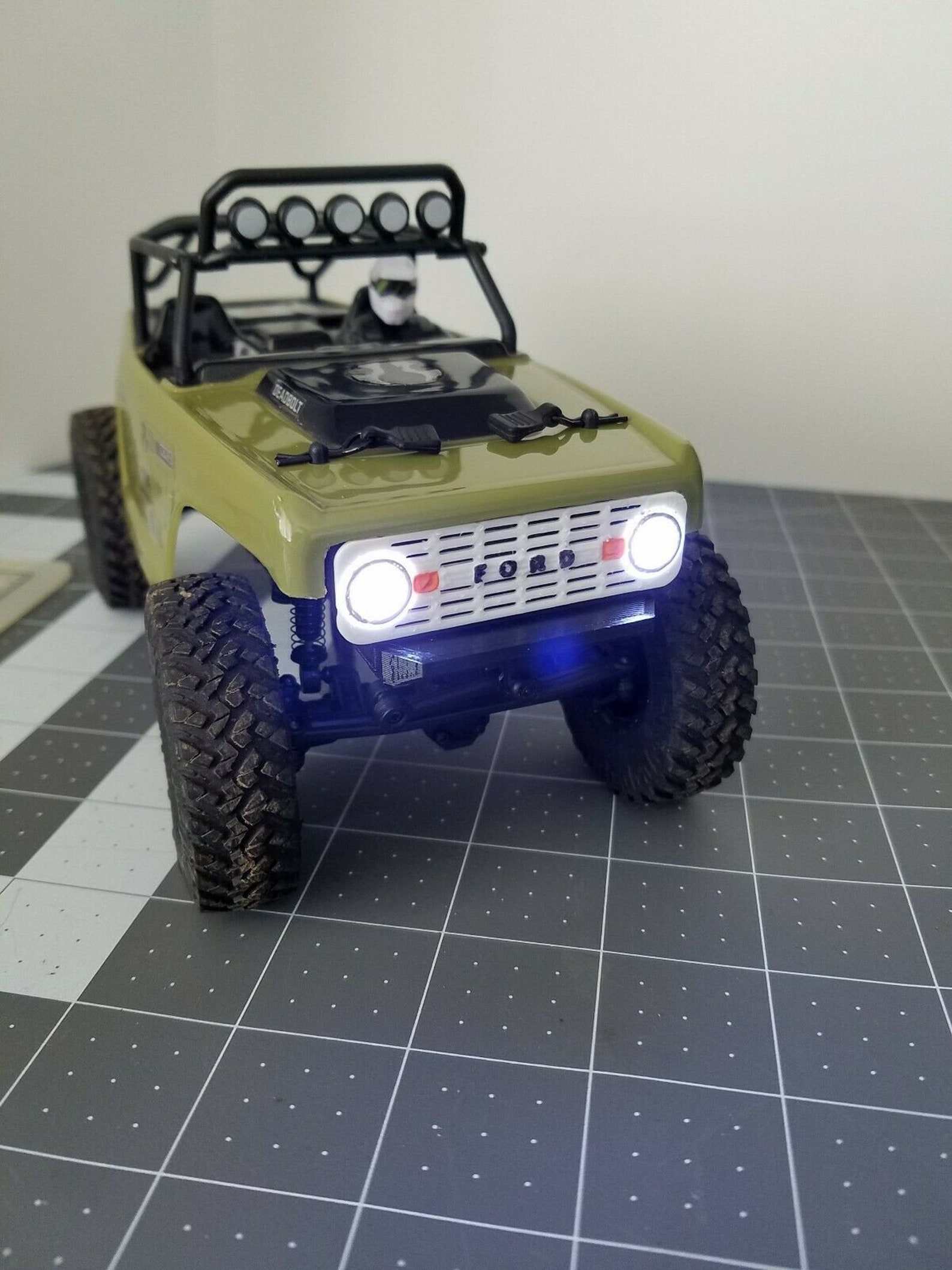 Axial Micro SCX24 Deadbolt LED Headlight Grille and Bumper Etsy