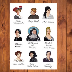 Woman Composer poster / Women composers poster / Composer Women / Music poster / Females composer illustration / Poster of women composers