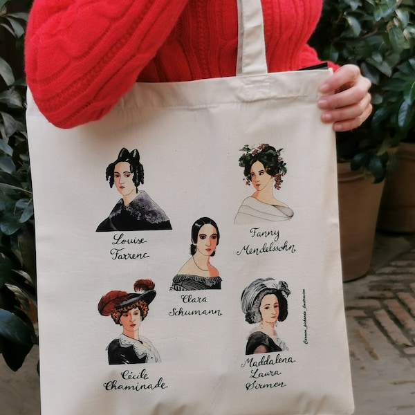 Tote bag aesthetic / canvas tote bag / music tote bag/ tote bags/ tote bag / women composers tote bag  / music tote bag