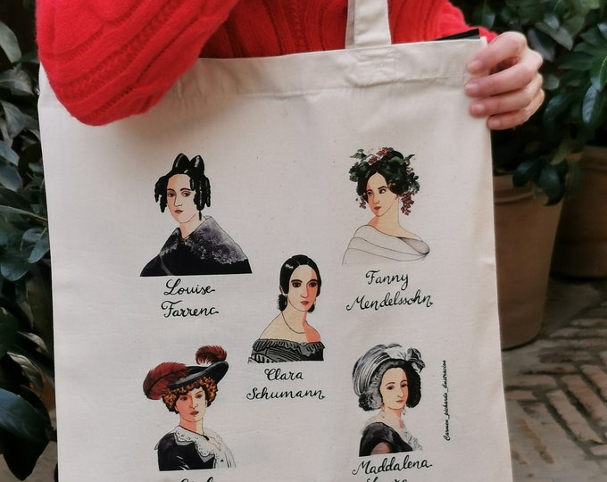 Tote bag aesthetic / canvas tote bag / music tote bag/ tote bags/ tote bag / women composers tote bag  / music tote bag
