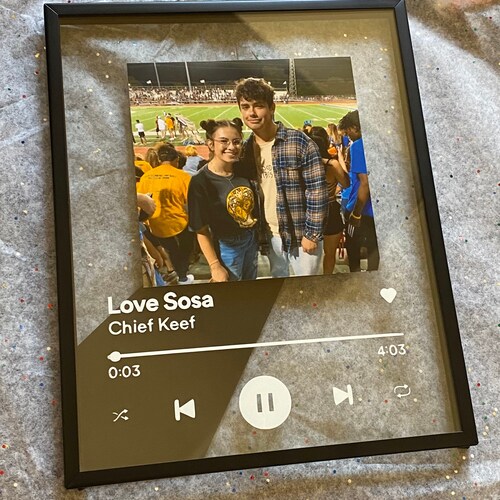 Custom Couple Song Glass Frame Custom Music Plaque Song Etsy