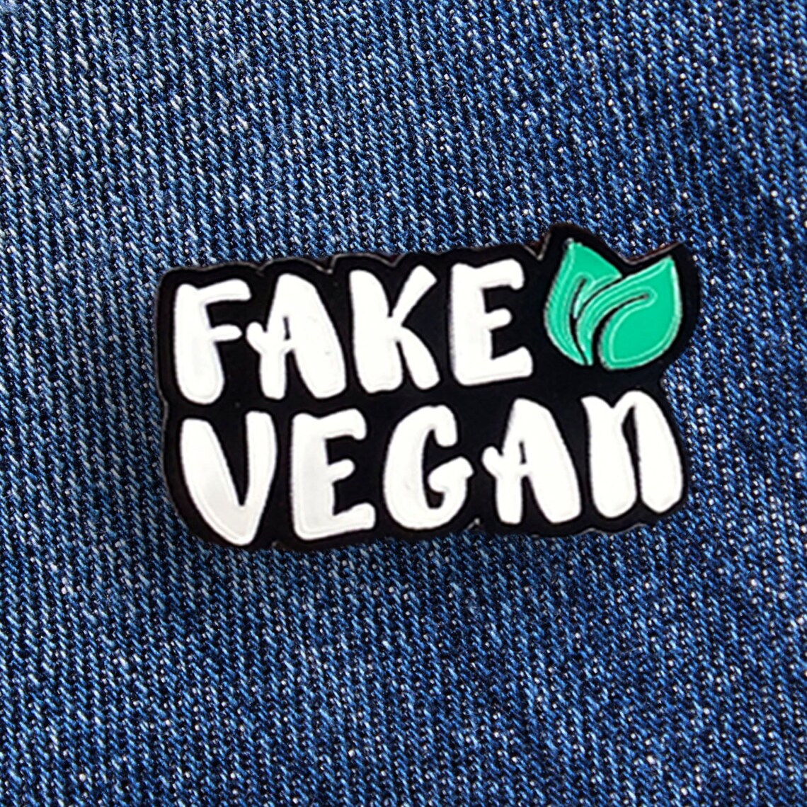 Fake Vegan Pin Vegan Enamel Pin Vegan Pin Health Food Etsy